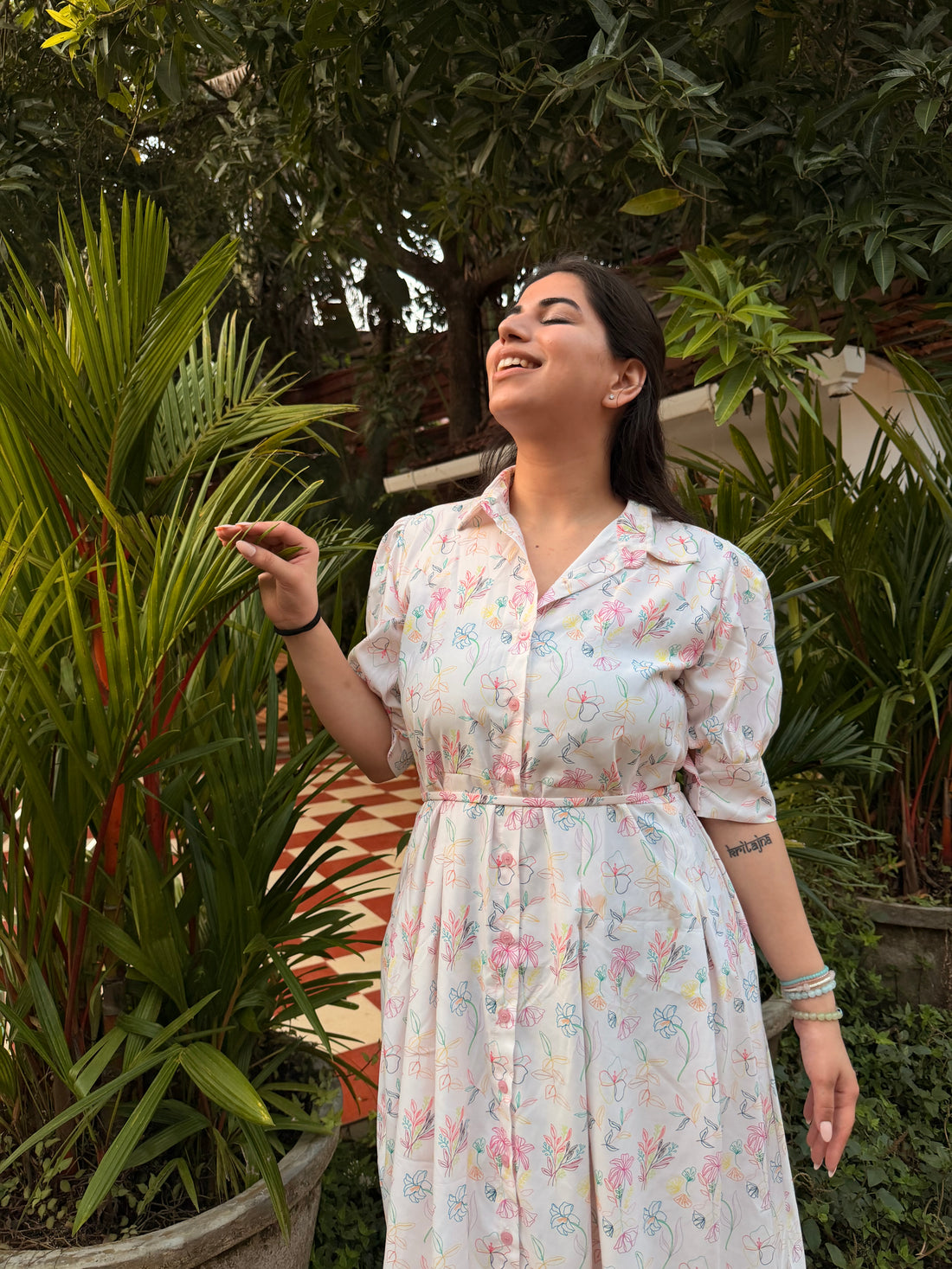 AMY Printed Midi Dress