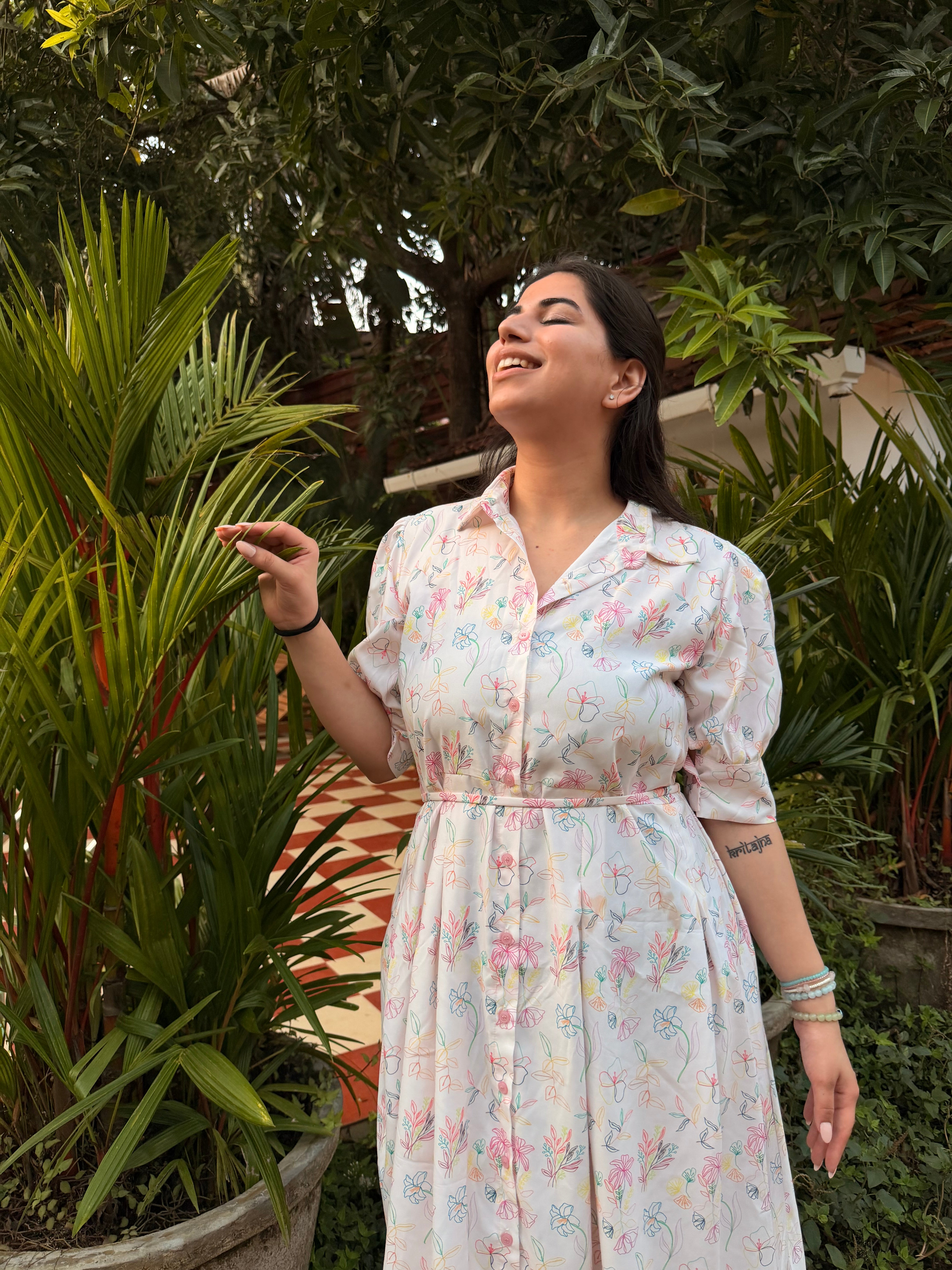AMY Printed Midi Dress