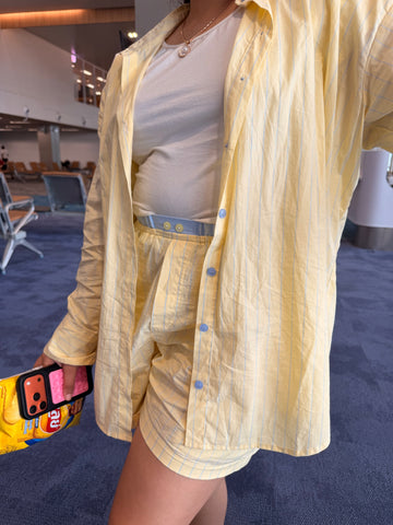 CALI Yellow Stripe Shorts