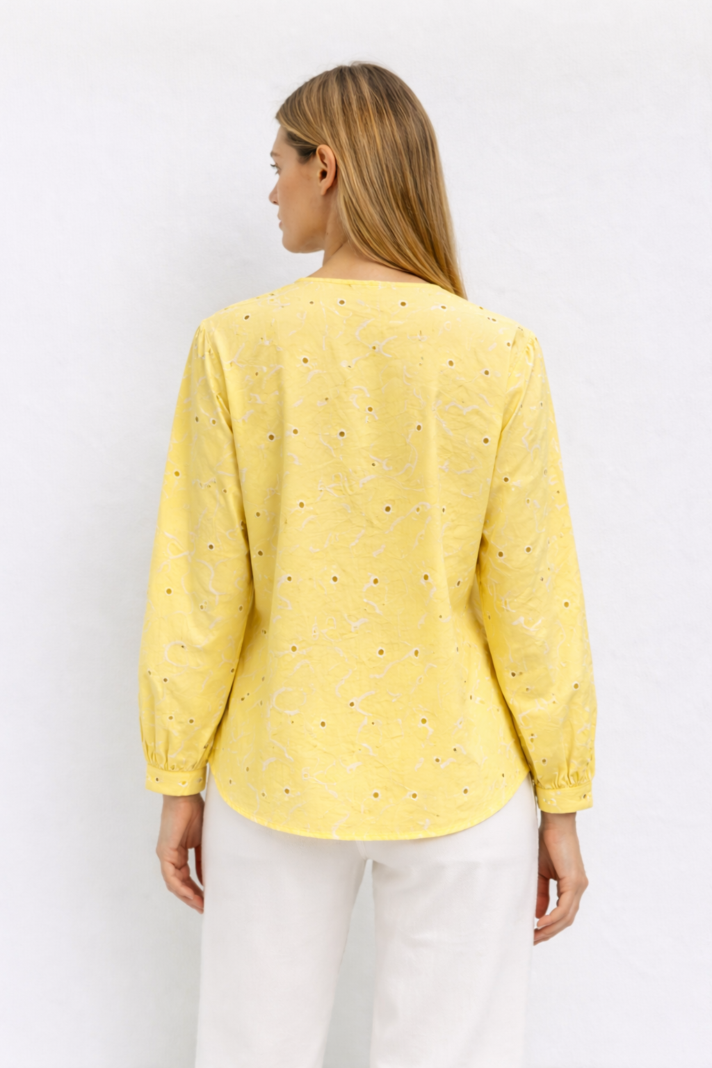 AYRA Ruffle Embroidered Top