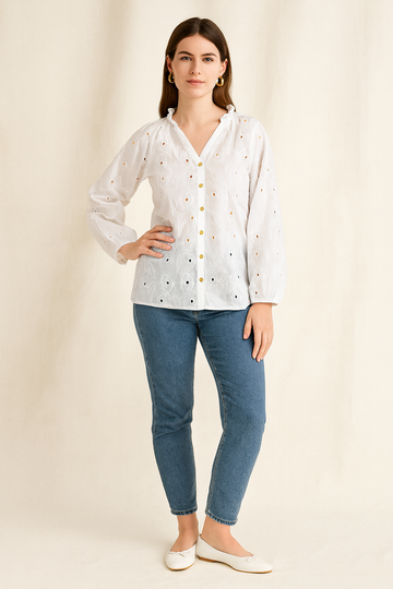 CHA Regular Embroidered Top