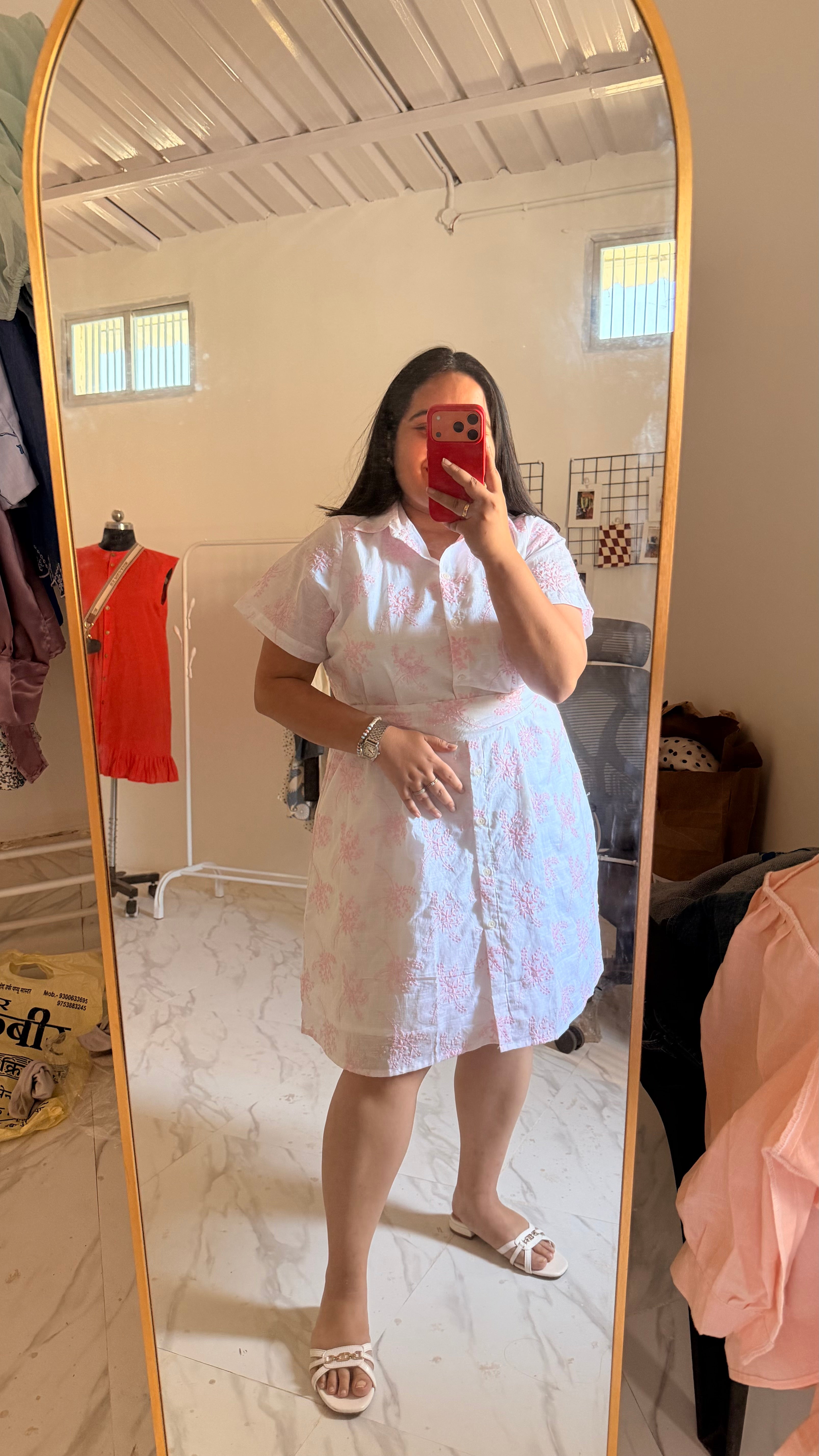 ALIA Embroidered Short Dress