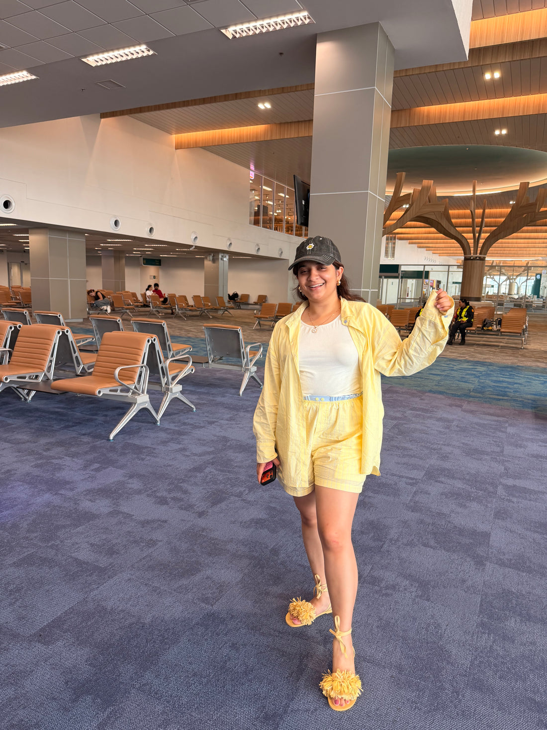 CALI Oversized Yellow Stripe Shirt