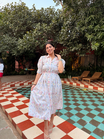 AMY Printed Midi Dress