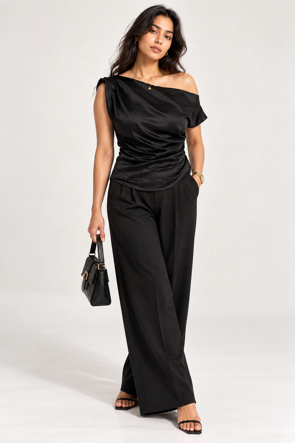 Noir Drape Top