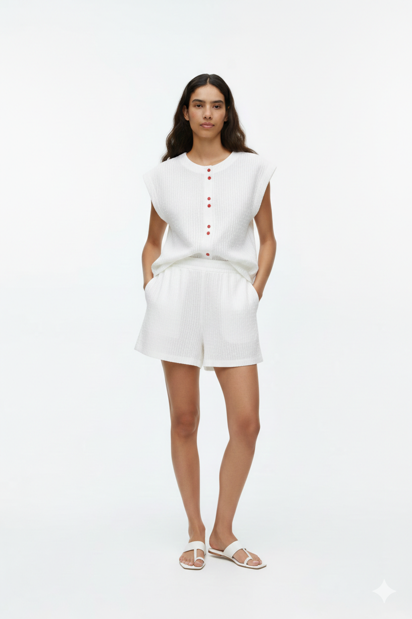 GEMMA Sleeveless Textured Top