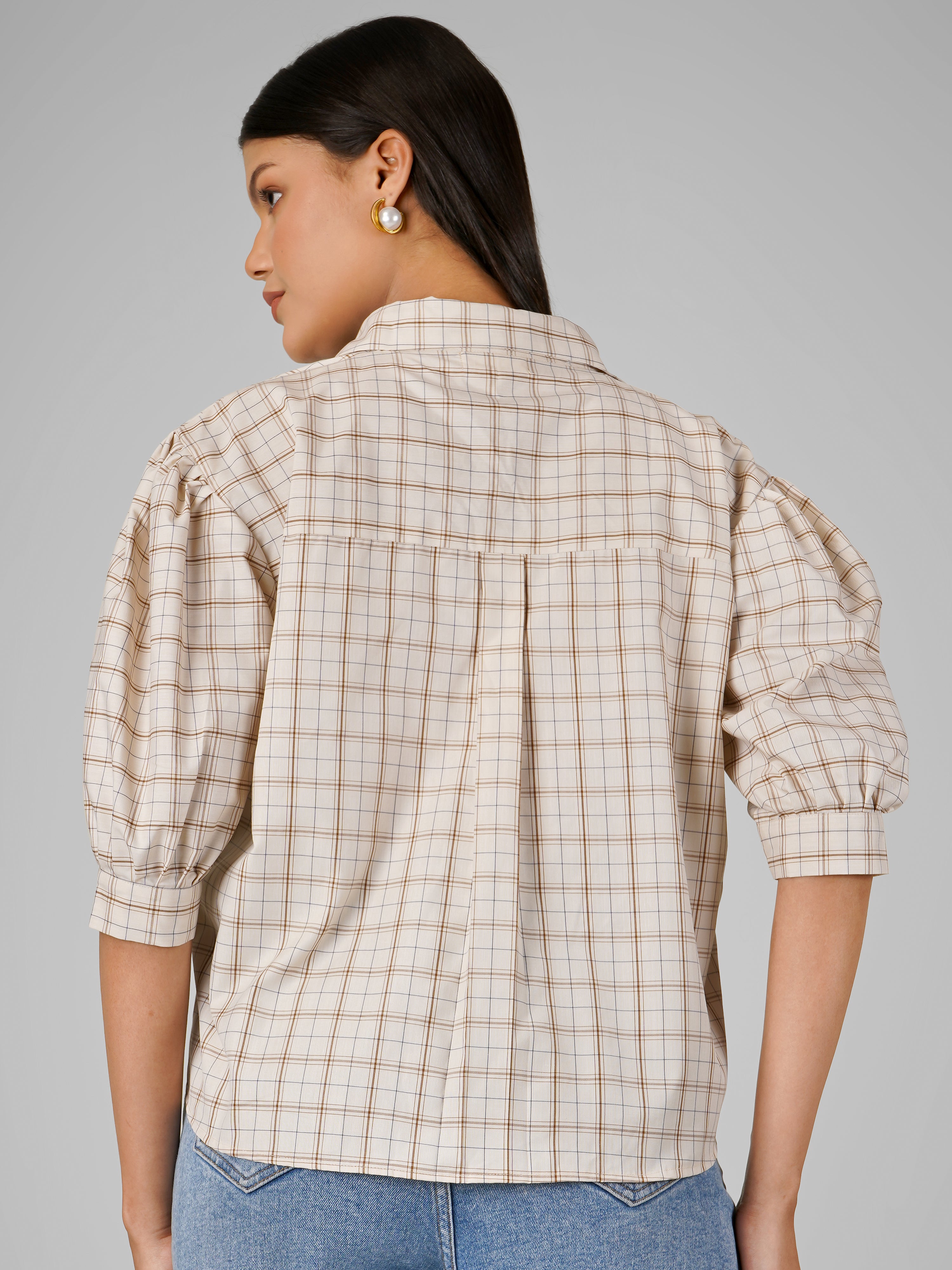 KENA Loose Fit Checks Shirt