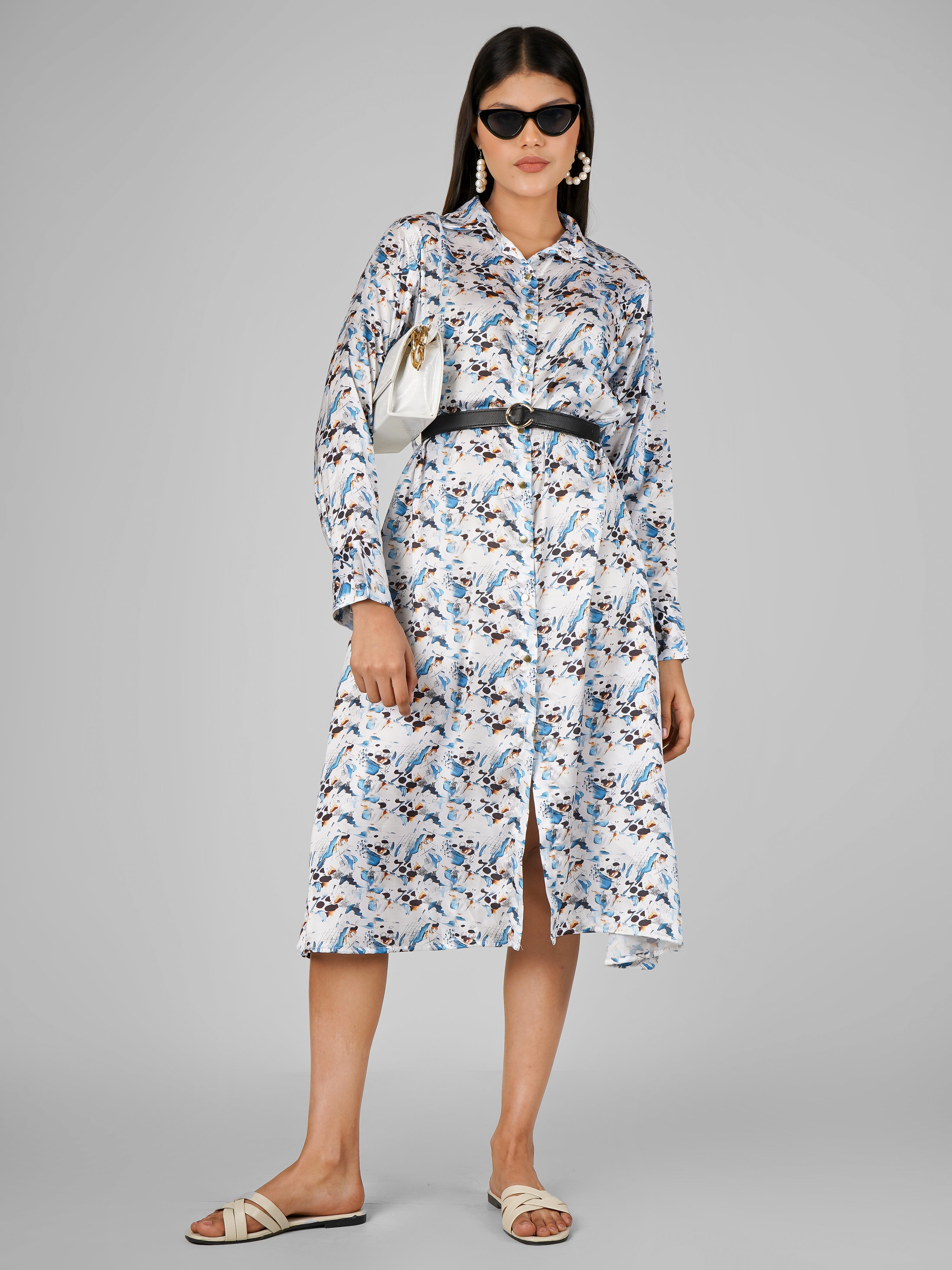 JIGGY Fit & Flare Abstract Dress