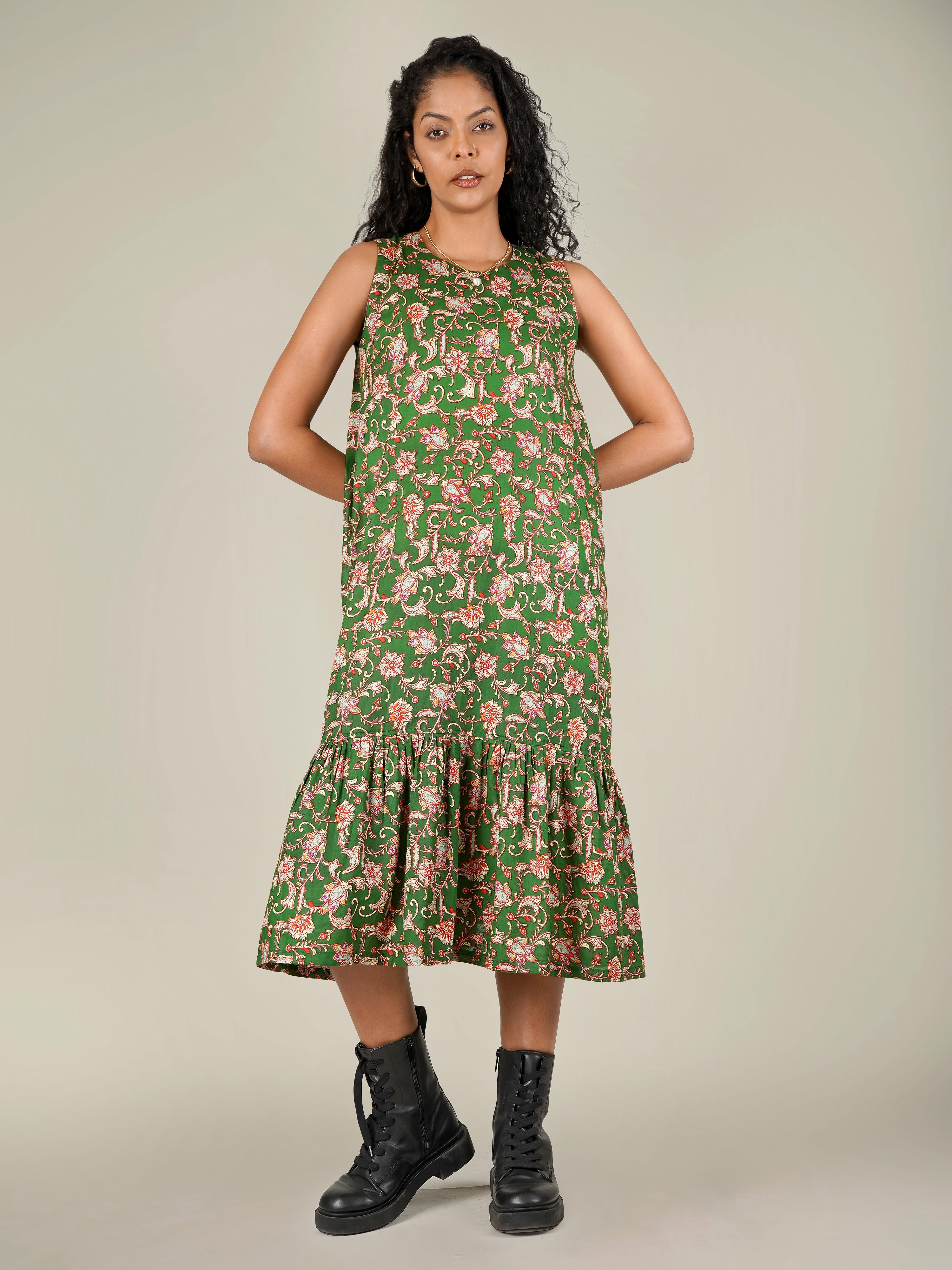 ZAY Loose Fit Printed Dress