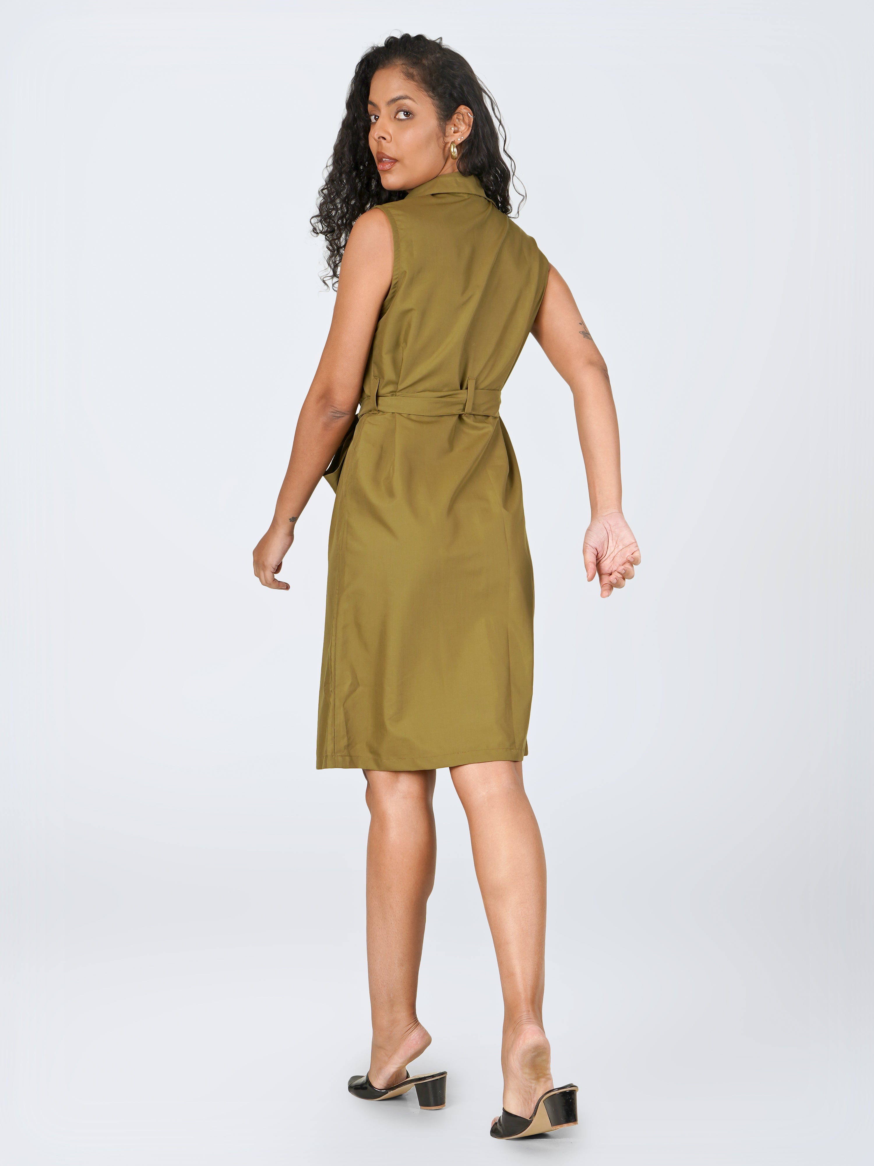 RIMI Fitted Solid Dress