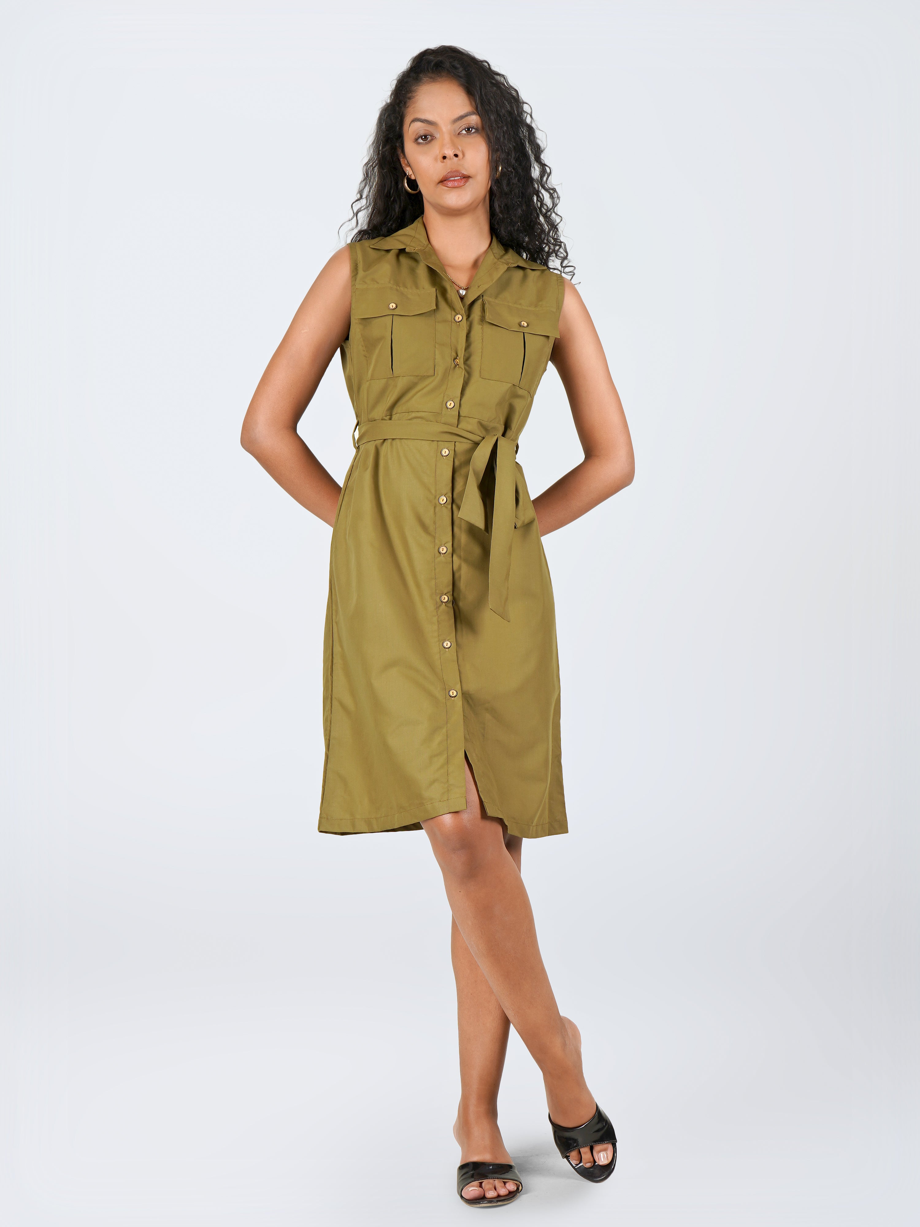 RIMI Fitted Solid Dress