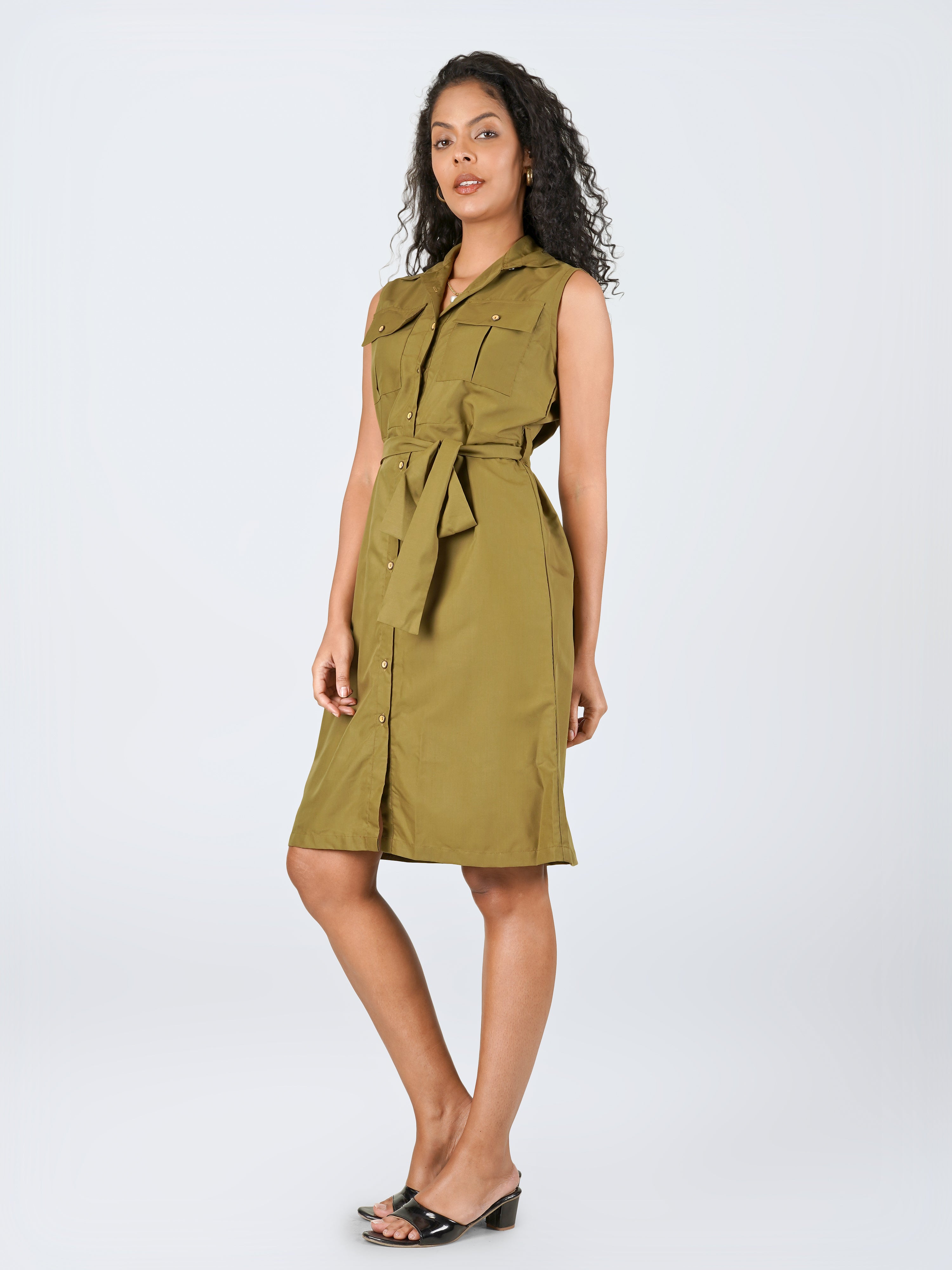 RIMI Fitted Solid Dress