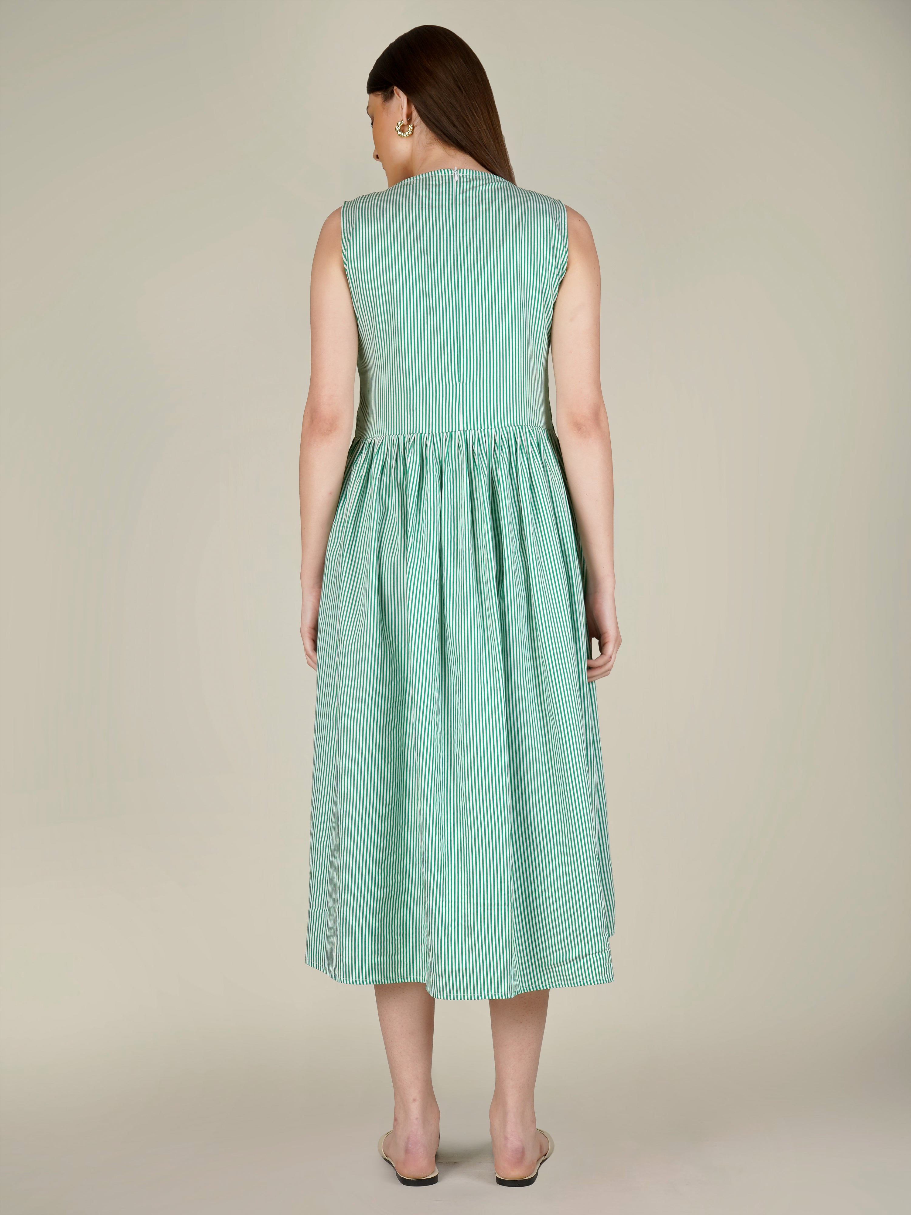 LIZA Stripe Fit & Flare Dress