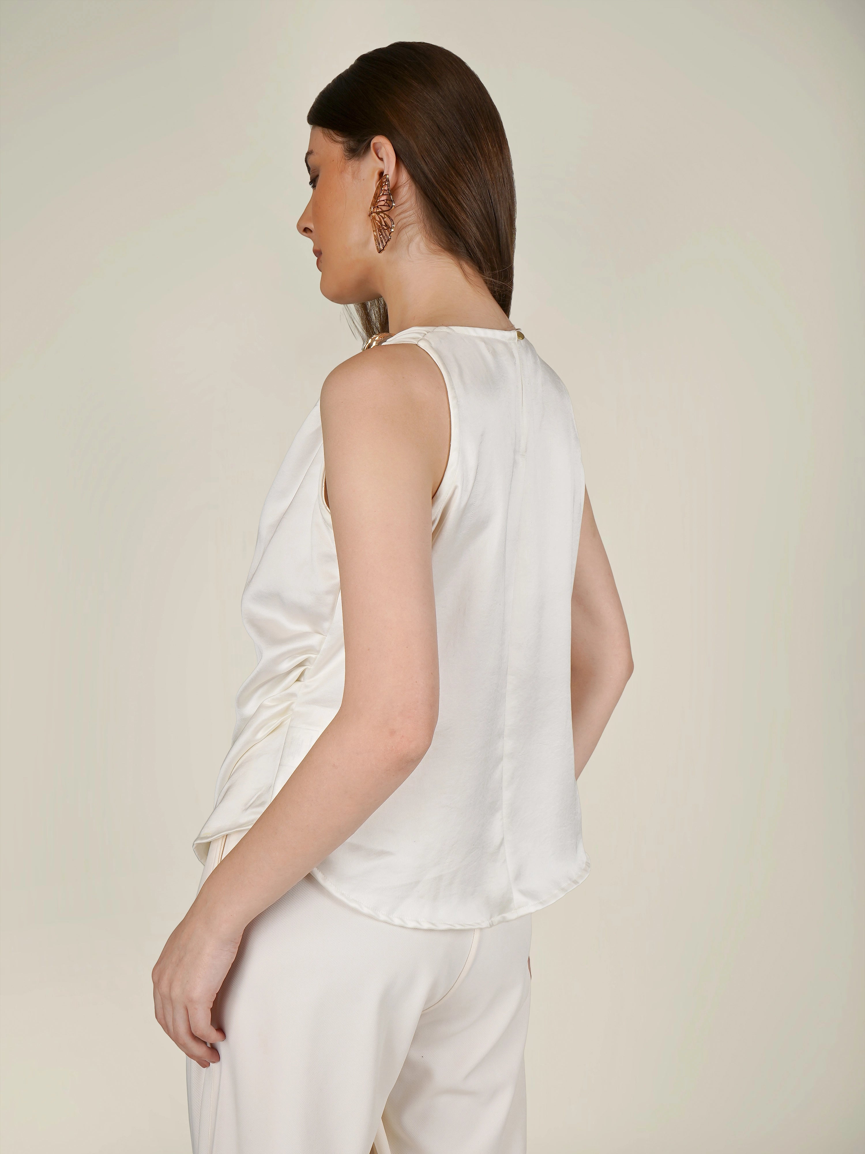 AYLA Solid Buckle Top