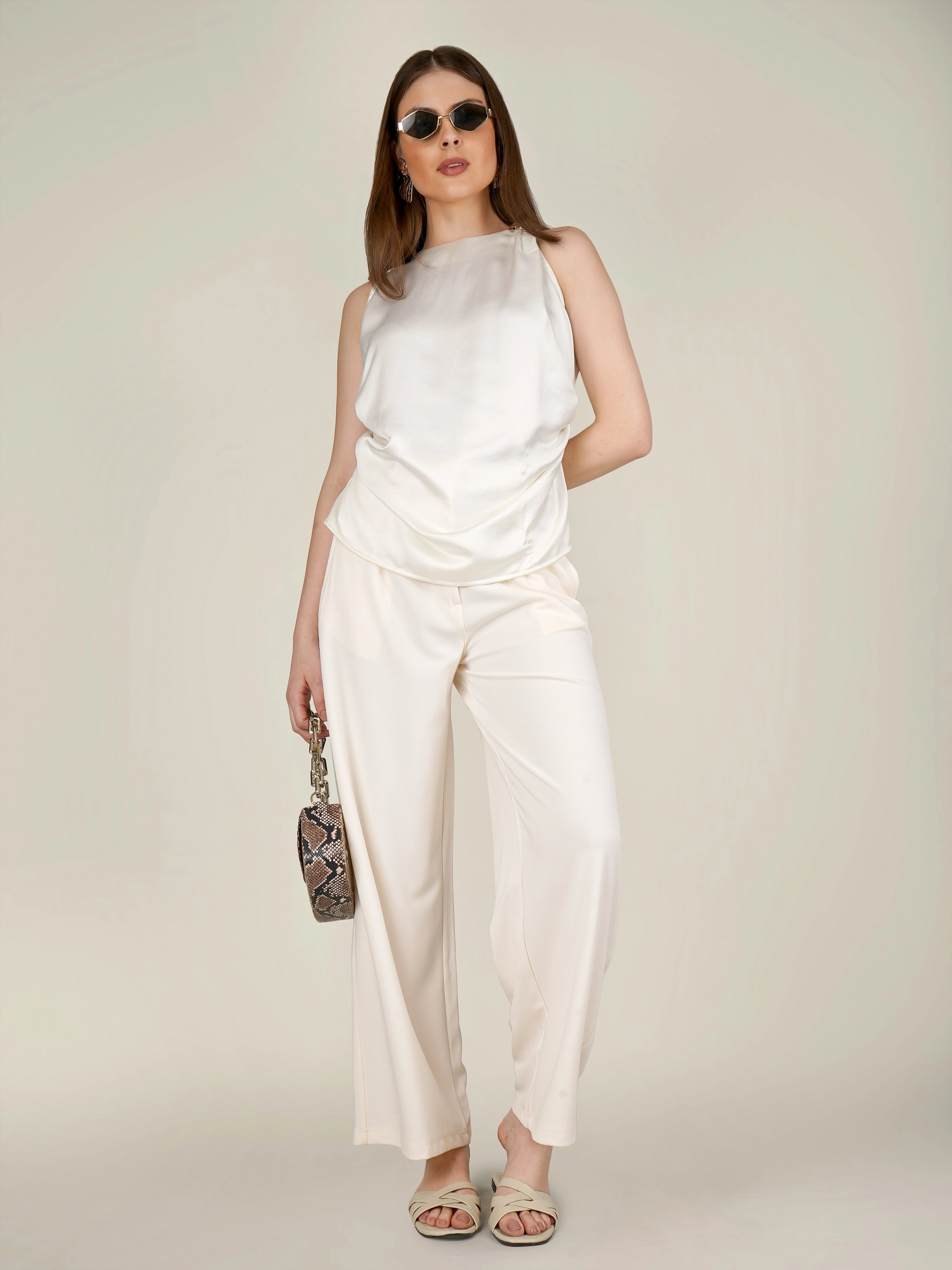 AYLA Solid Buckle Top