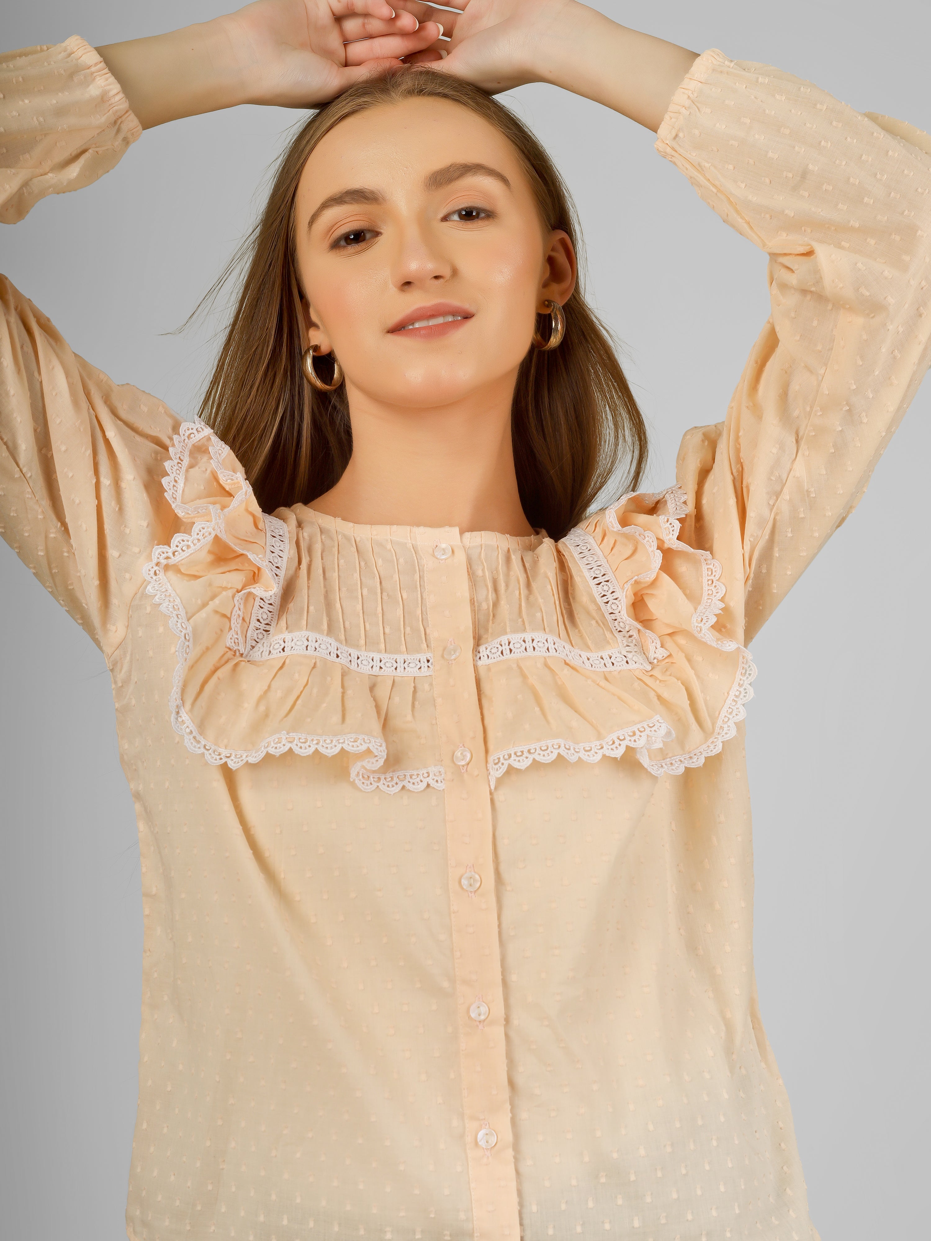 KYRA Ruffle Lace Top