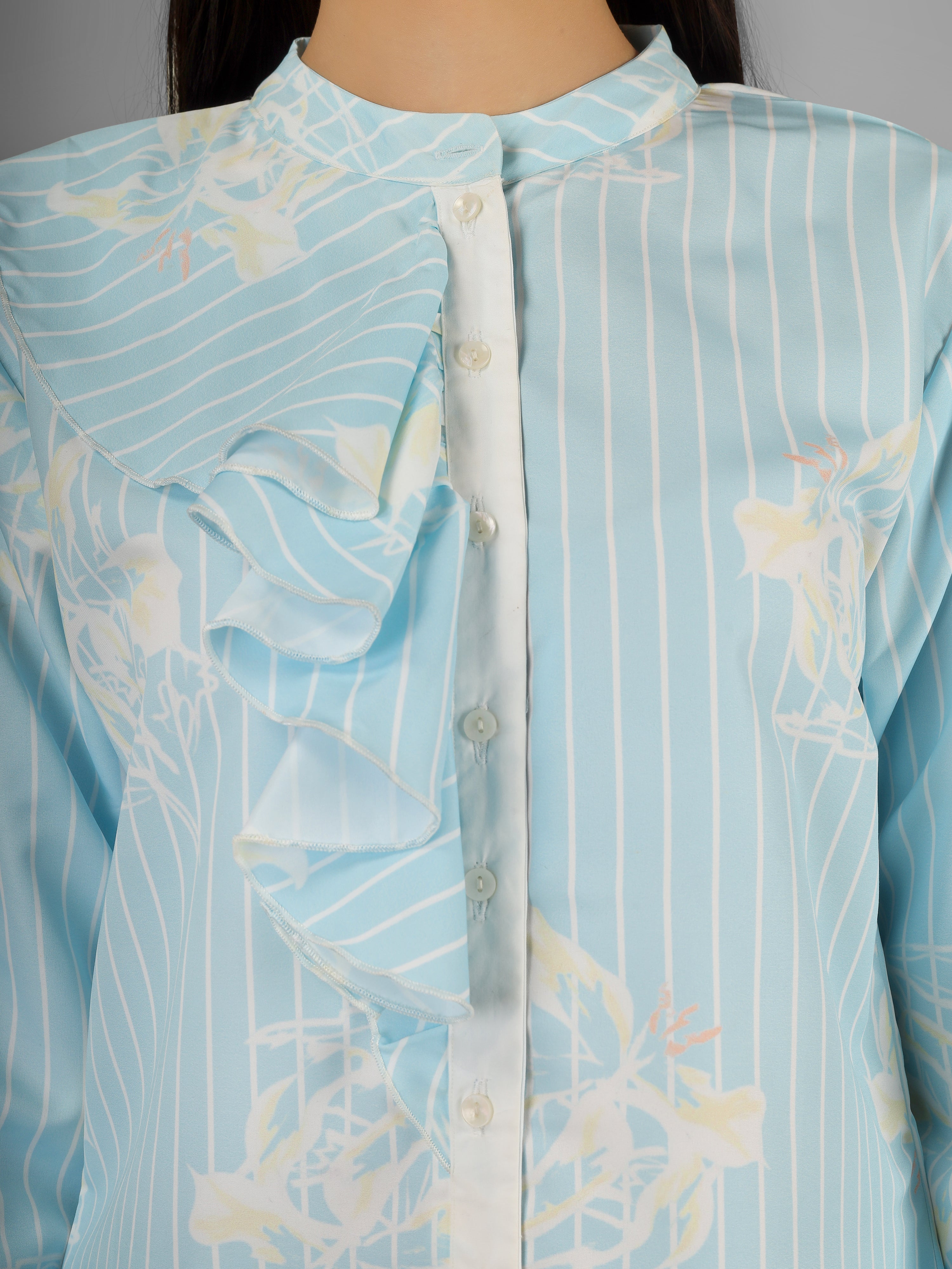 BENI Ruffle Printed Top