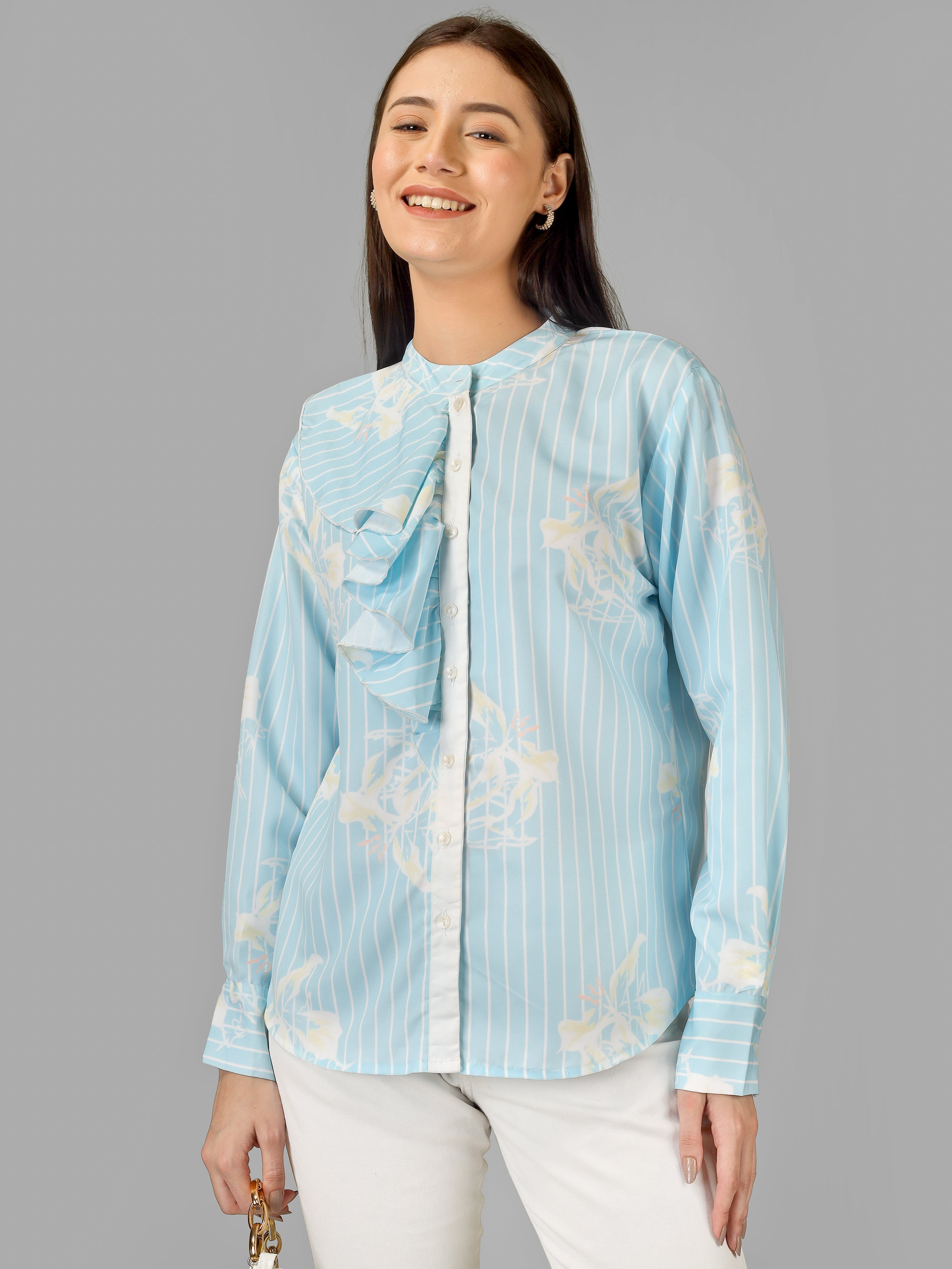 BENI Ruffle Printed Top