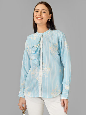 BENI Ruffle Printed Top