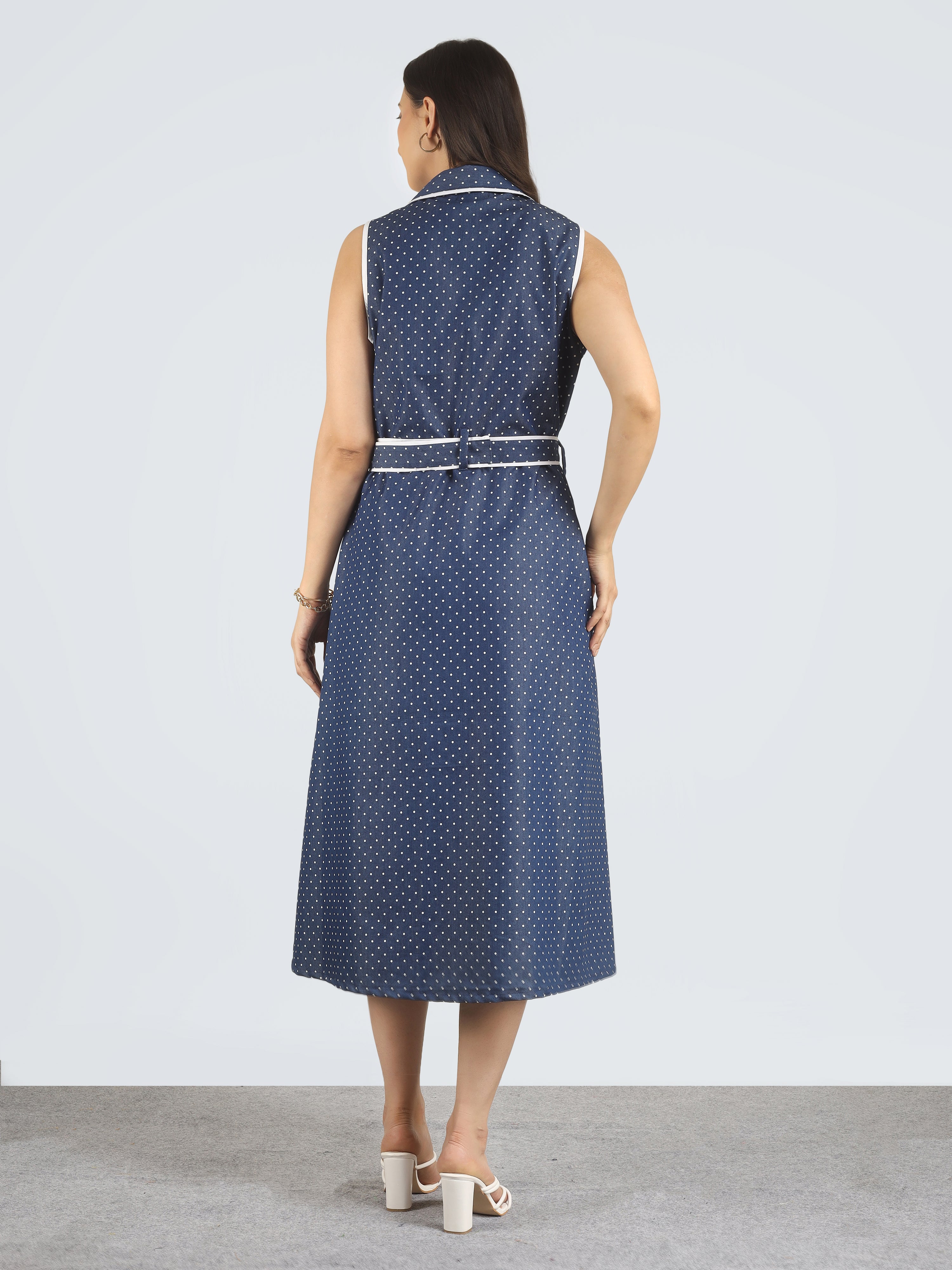 Honey Blue Dot Dress