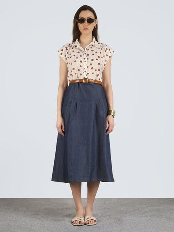 Polka Summer Denim Dress