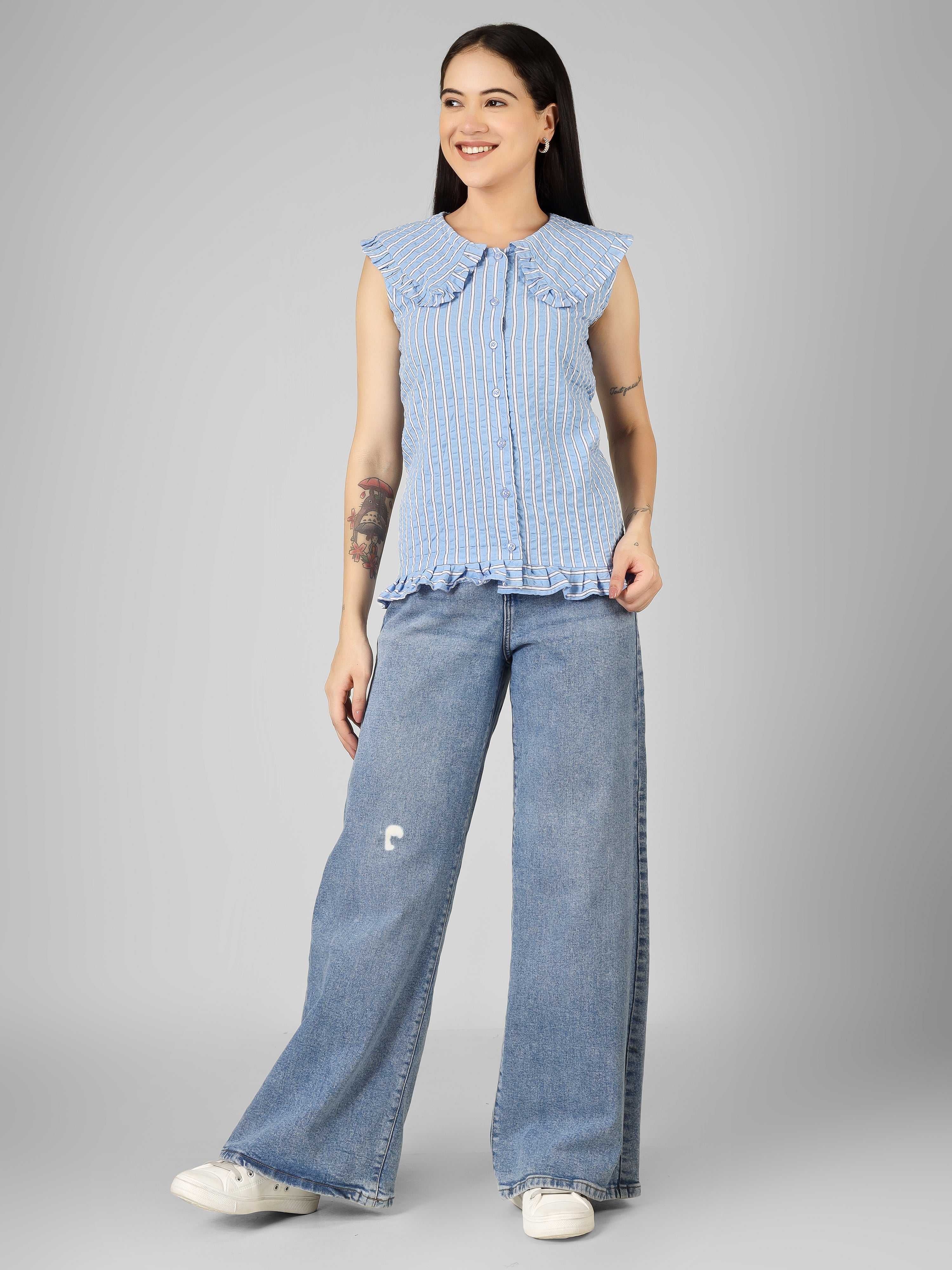 RIYO Peterpan Collar Top