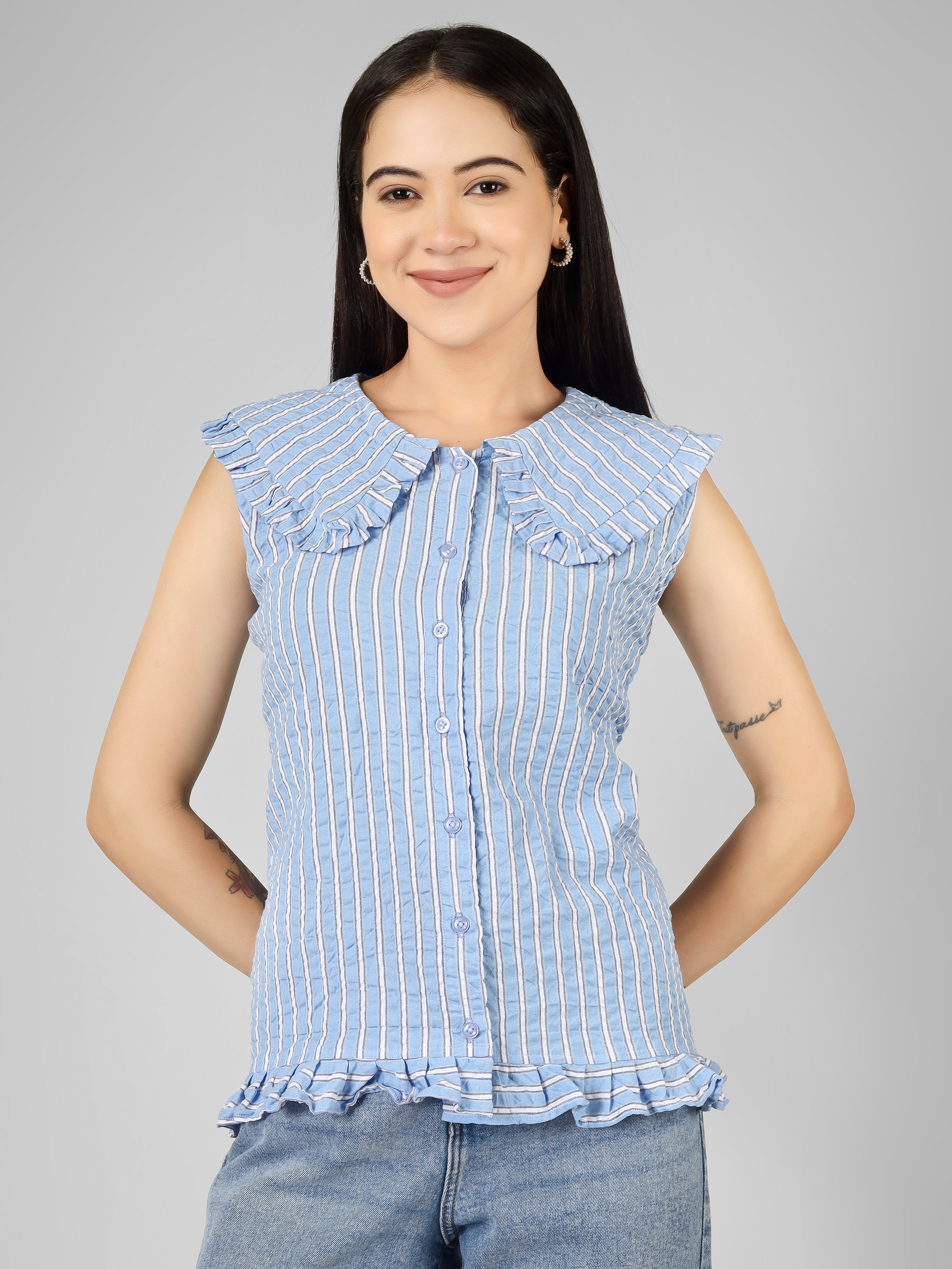 RIYO Peterpan Collar Top