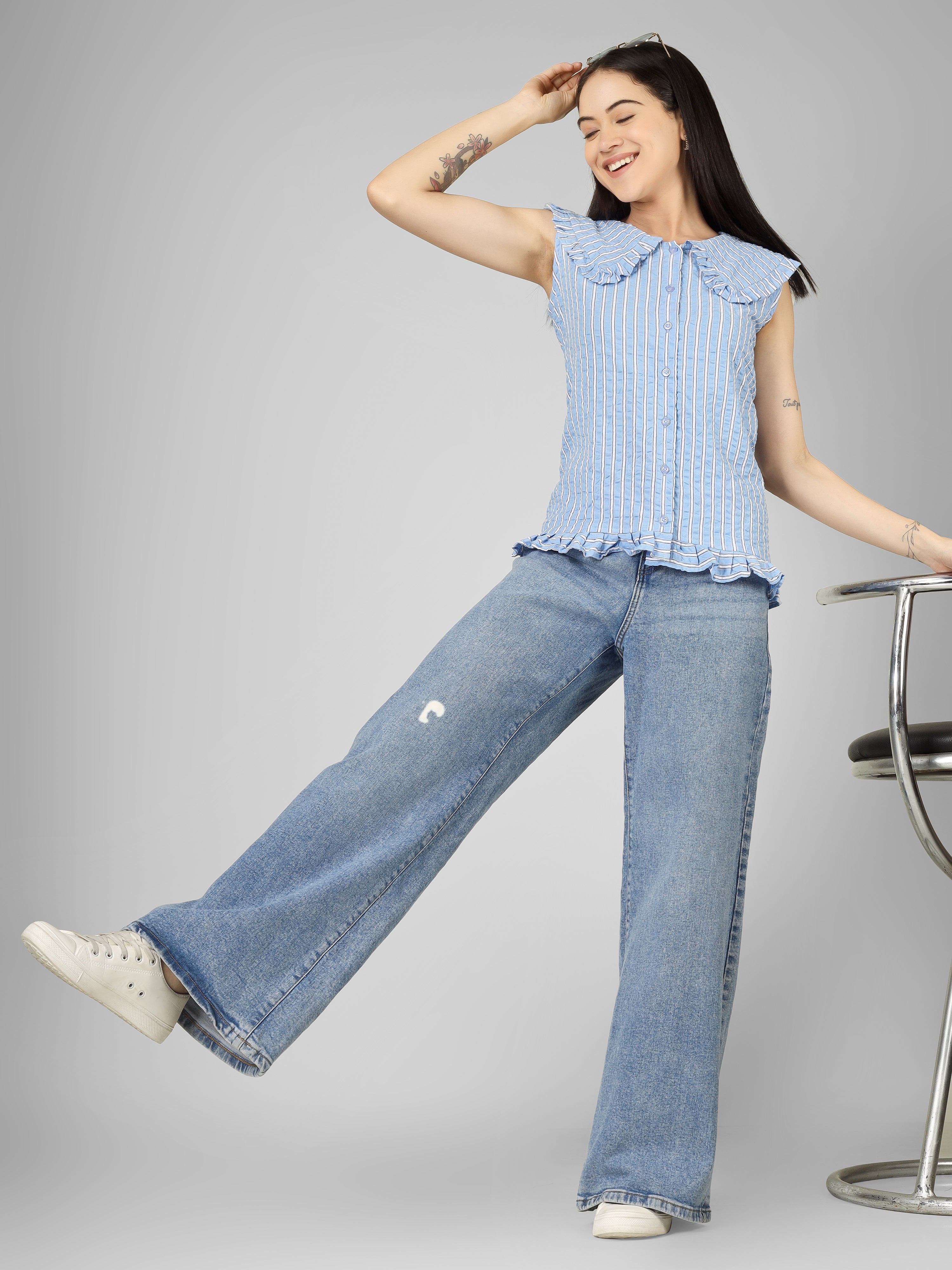 RIYO Peterpan Collar Top