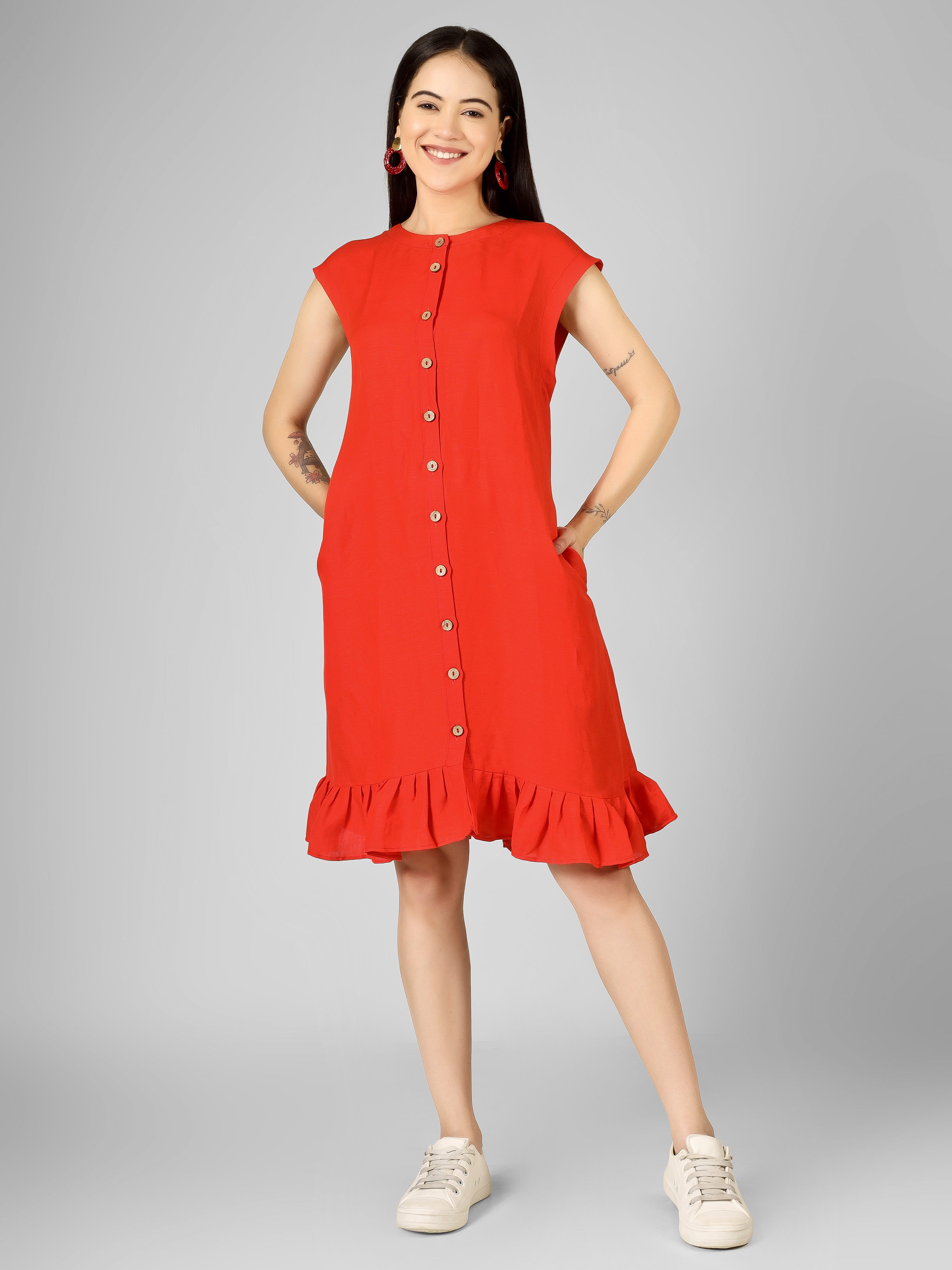 MIRA Loose Solid Dress