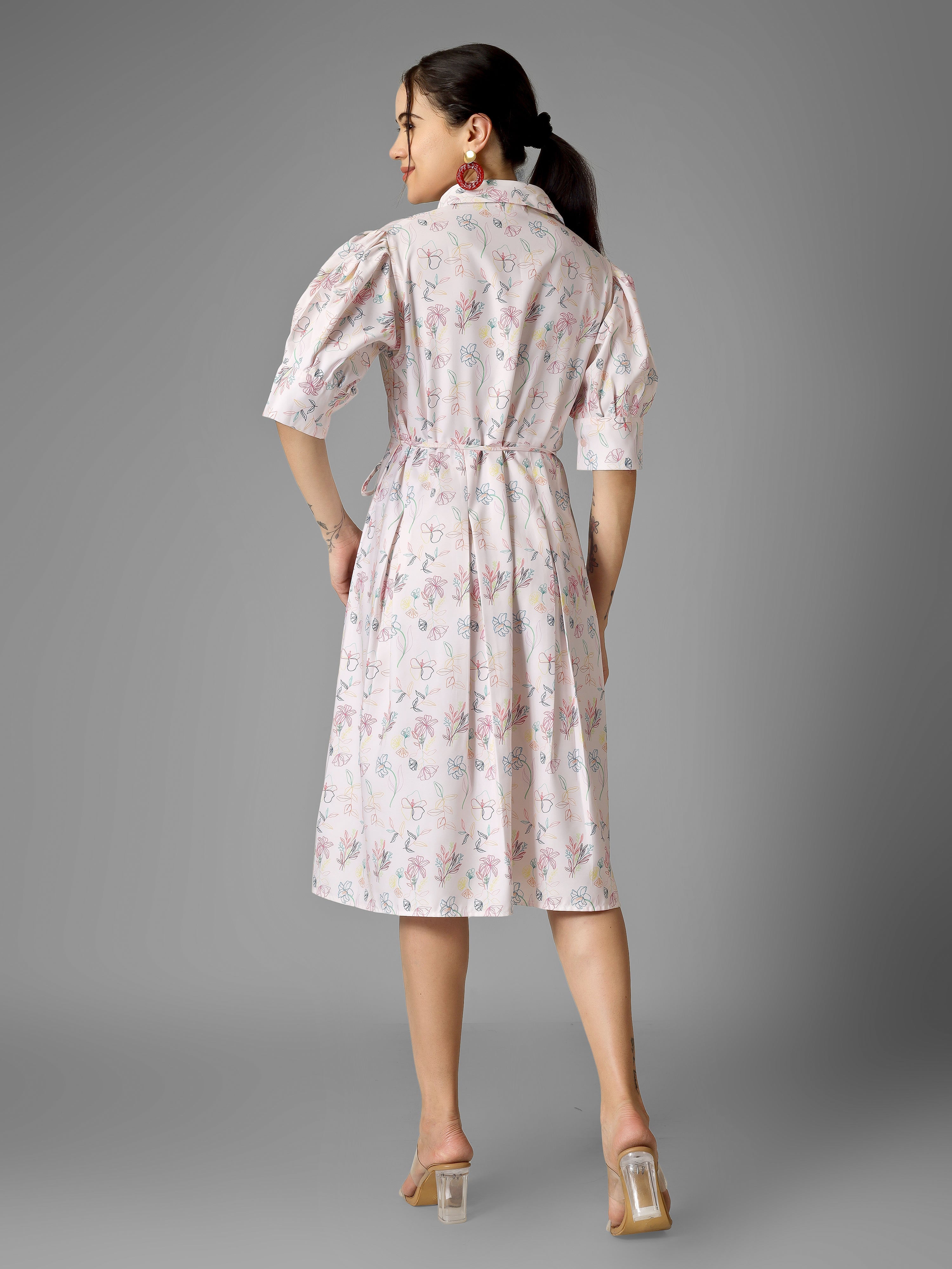 AMY Printed Midi Dress