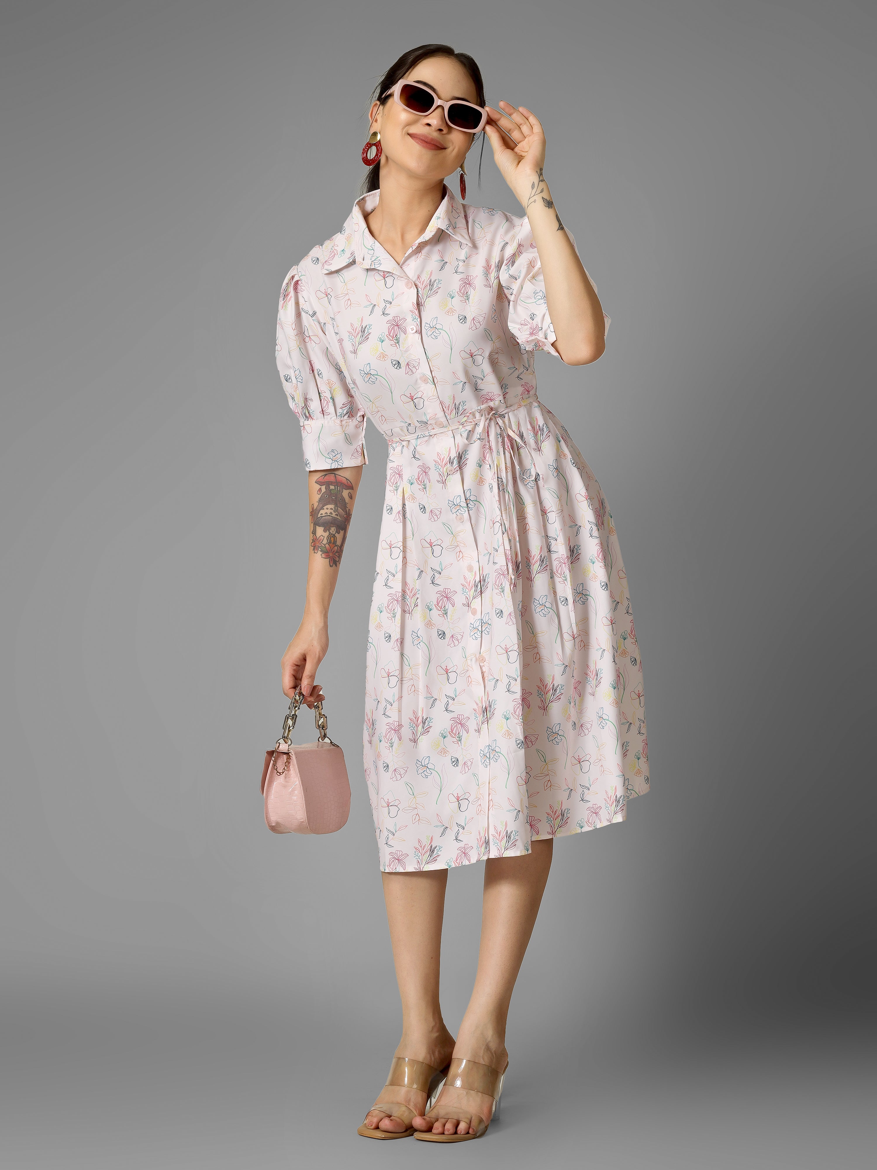 AMY Printed Midi Dress