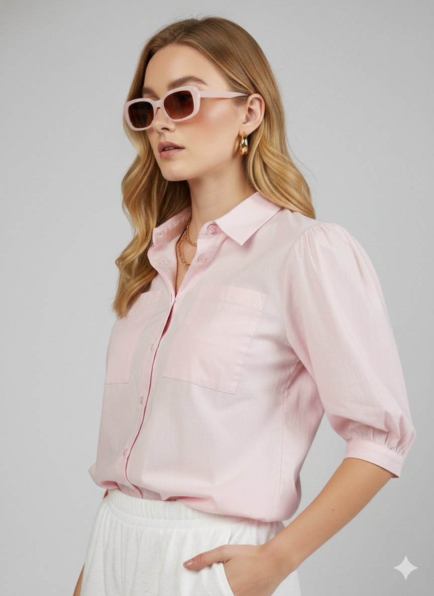KENA Loose Fit Puff Shirt