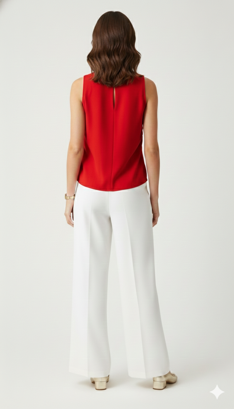 NOMI Solid Buckle Top