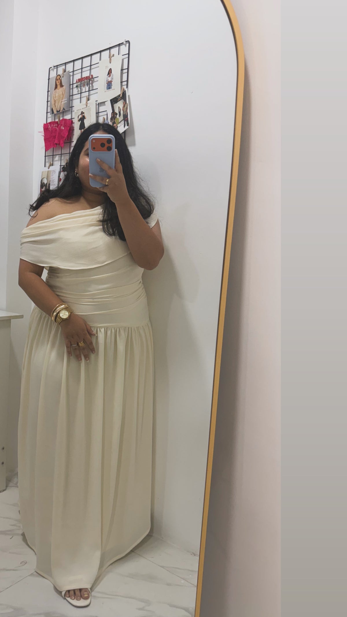 Sienna Drape Dress | Cream